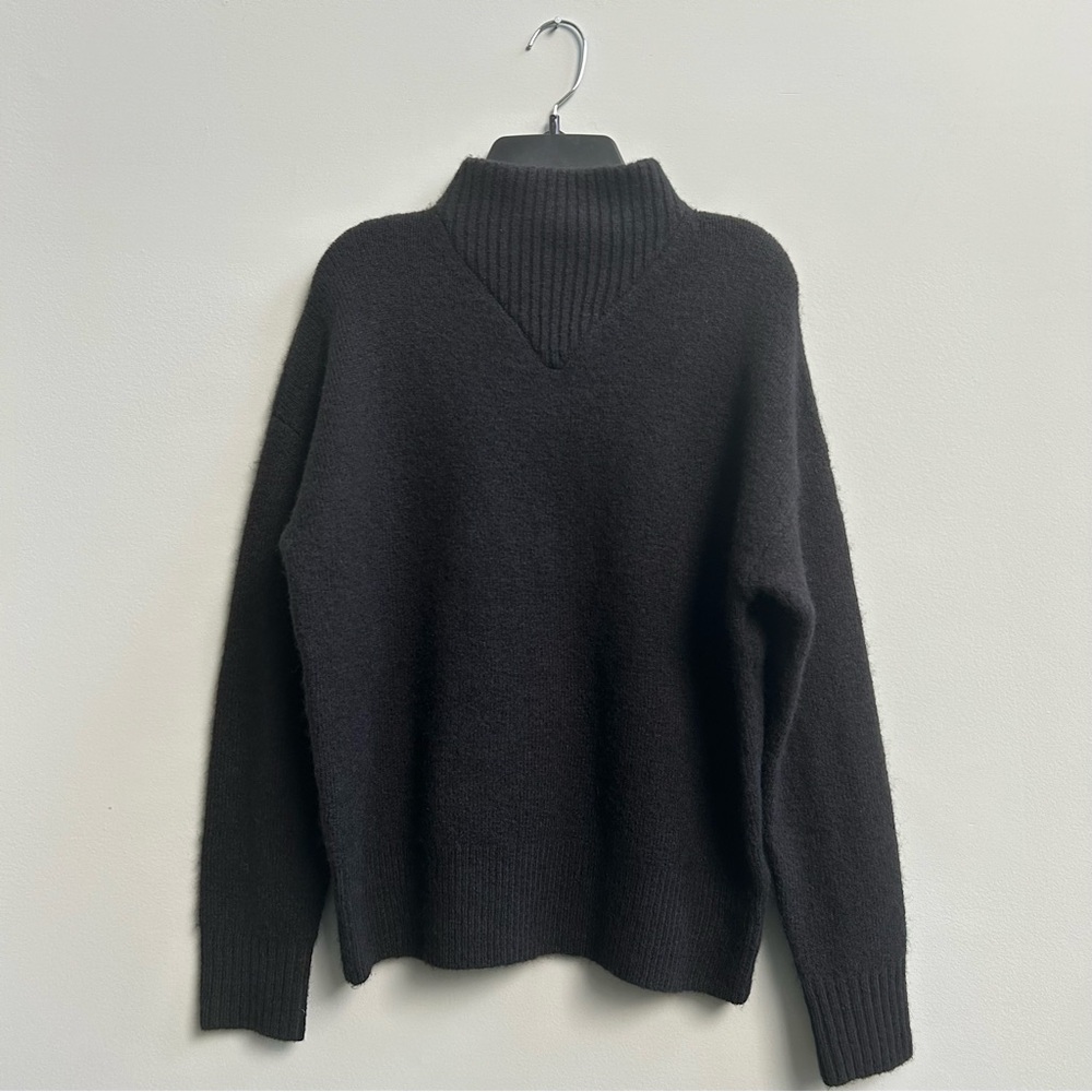 NWOT Madewell Dillon Mockneck Pullover Black Sweater Size XS - Picture 3 of 10